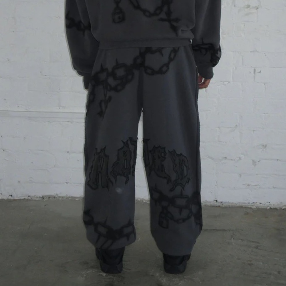 NAMED COLLECTIVE Gray Cast Iron Chains Sweatpants, Size X-SMALL